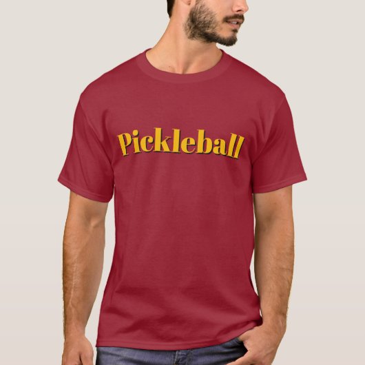 T-shirt Pickleball Marron (Devant)