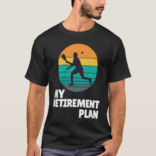 T-shirt Pickleball Mon plan de retraite Dink Legend Paddle (Devant)