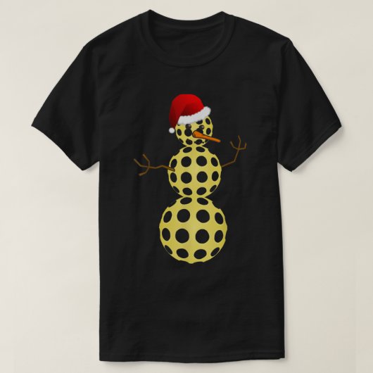 T-shirt Pickleball Noël drôle Pickleball Snowman 531 (Design devant)