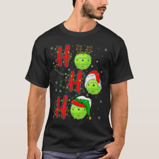 T-shirt Pickleball Noël Drôle Santa Hat Vacances Ho Ho