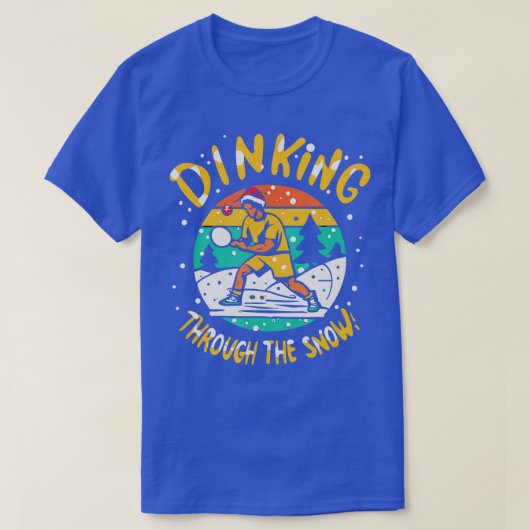 T-shirt Pickleball Noël Funny Sports Dinking Festive (Design devant)
