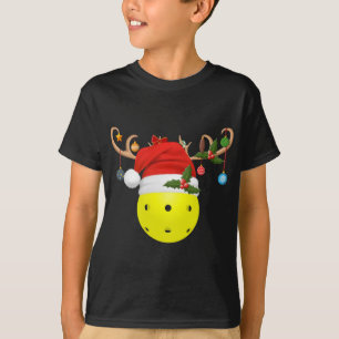 T-shirt Pickleball Noël Rendez-vous de cadeaux Santa Hat P