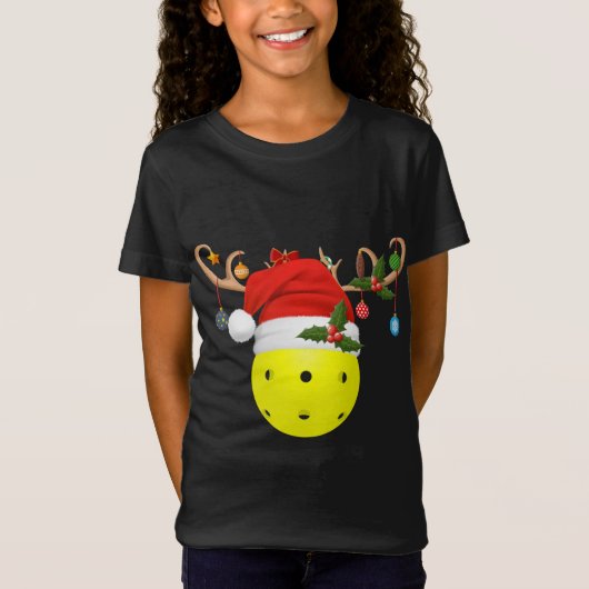 T-Shirt Pickleball Noël Rendez-vous de cadeaux Santa Hat P (Devant)