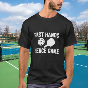 T-shirt Pickleball noir blanc