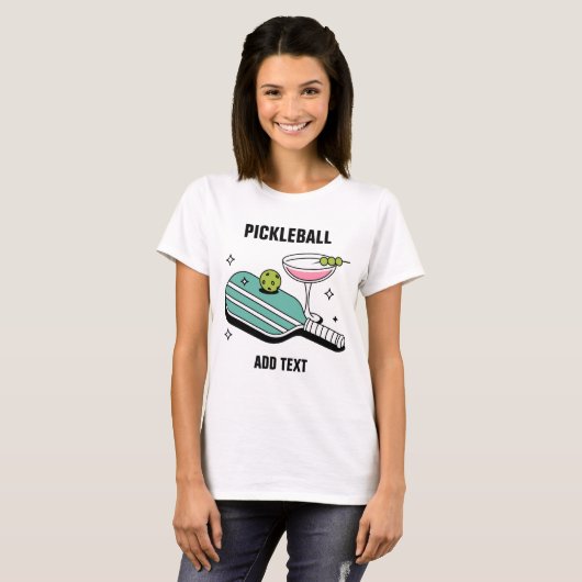 T-shirt Pickleball Paddle and Cocktail (Devant entier)