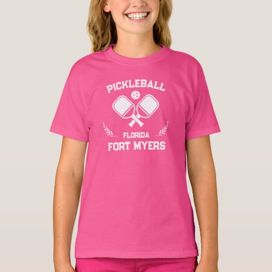 T-shirt Pickleball Paddle Ball Fort Myers Floride Custom (Devant)
