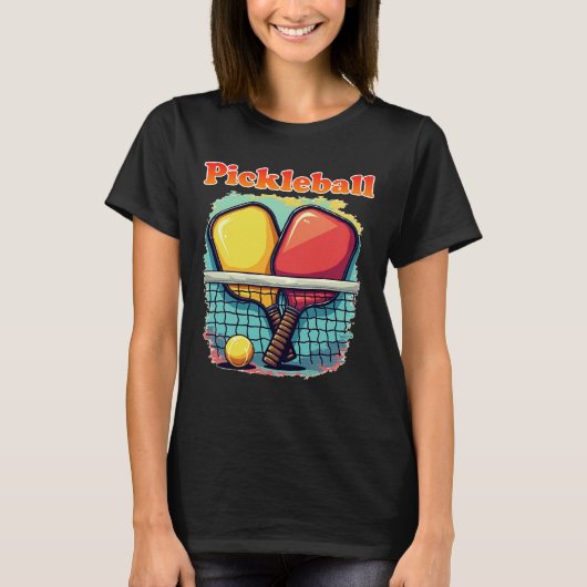 T-shirt Pickleball Paddle & Net Power Play (Devant)