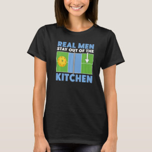 T-shirt Pickleball Papa Père Les vrais Hommes Restent Hors