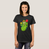 T-shirt Pickleball Pickle Paddle  Cucumber Player Vegan (Devant entier)