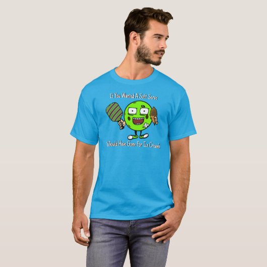 T-shirt Pickleball Player Chocolat Soft Sert Vert Funny (Devant entier)