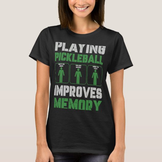 T-shirt Pickleball Player Playing Pickleball Improves Memo (Devant)