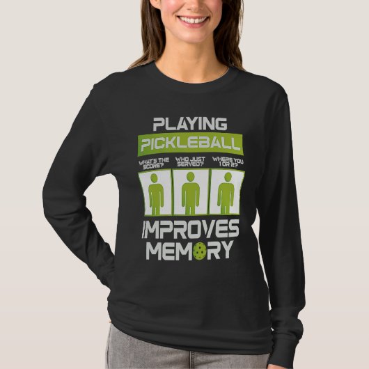 T-shirt Pickleball Player Playing Pickleball Improves Memo (Devant)