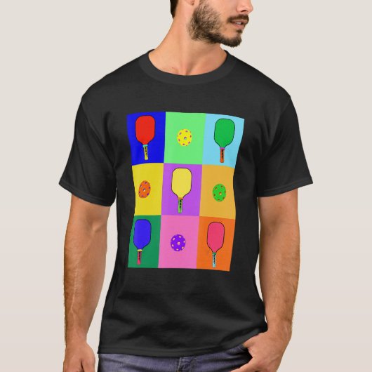 T-shirt Pickleball Pop Art (Devant)
