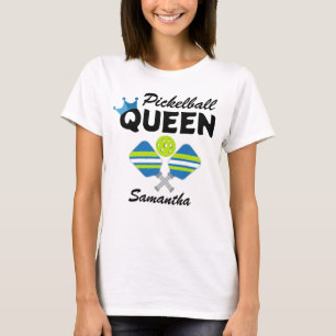 T-shirt Pickleball Queen Paddles Ball