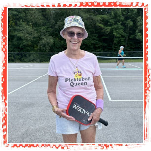 T-shirt Pickleball Queen - Pickleball Jaune Porte Couronne