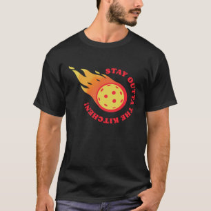 T-shirt Pickleball Restez En Dehors De L'Équipe Cuisine Pi