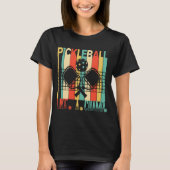 T-shirt Pickleball Rétro Comme Un Champ Paddle, Ball, Net (Devant)