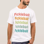T-shirt Pickleball Retro Pickleball Player (Devant)