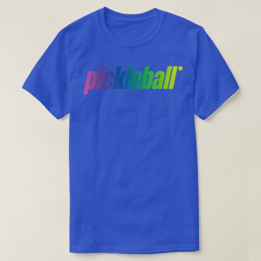 T-shirt Pickleball Retro Rainbow Fade (Design devant)