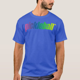 T-shirt Pickleball Retro Rainbow Fade