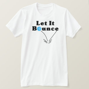 T-shirt Pickleball Sert Laisser Bounce Bleu Personnalisé