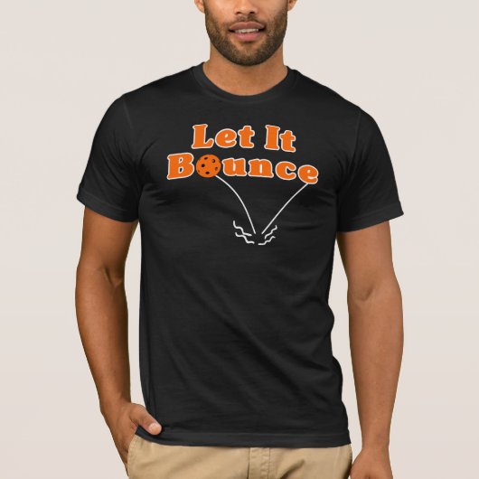 T-shirt Pickleball Sert Laisser Bounce Orange Pickleball (Devant)