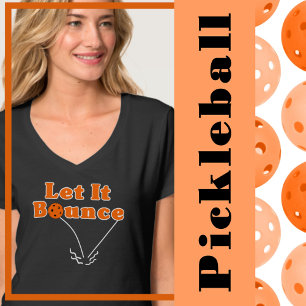 T-shirt Pickleball Sert Laisser Bounce Orange Pickleball