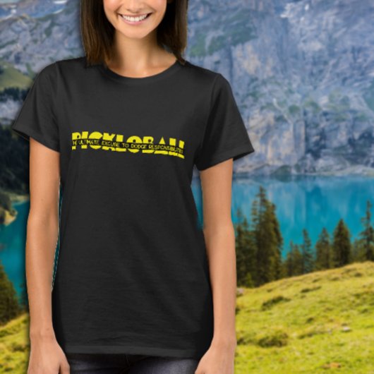 T-shirt Pickleball Slogan drôle jaune