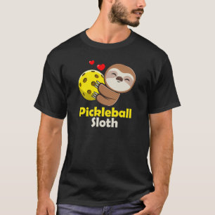 T-shirt Pickleball Sloth Amoureux des animaux Paddleball S