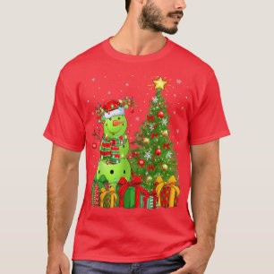 T-shirt Pickleball Snowman Xmas Tree Père Noël Pickleball