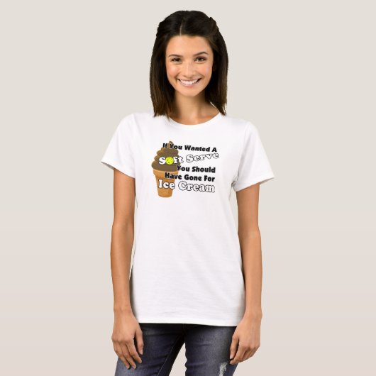 T-shirt Pickleball Soft Server, Aller pour la crème glacée (Devant entier)