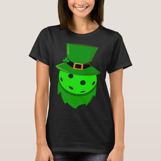 T-shirt Pickleball St Patricks Day Shamrock Leprechaun Hat (Devant)