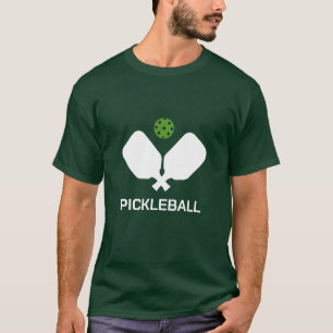 T-shirt Pickleball stylisé cool avec image de raquettes et