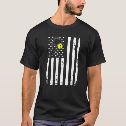 T-shirt Pickleball Team USA American Flag (Devant)