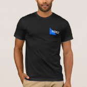 T-shirt PICKLEBALL Texte blanc Bleu brillant Triangle Bleu (Devant)