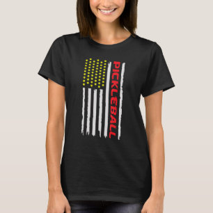 T-shirt Pickleball USA Drapeau Américain Joueur Américain