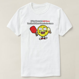 T-shirt Pickleball Vanilla Soft Sert Ball Jaune Drôle