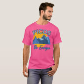 T-shirt Pics D'Europe Bleus Jaune Montagne (Devant entier)