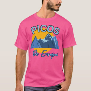 T-shirt Pics D'Europe Bleus Jaune Montagne