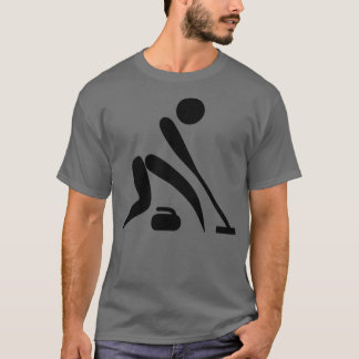 T-shirt Pictographe de curling