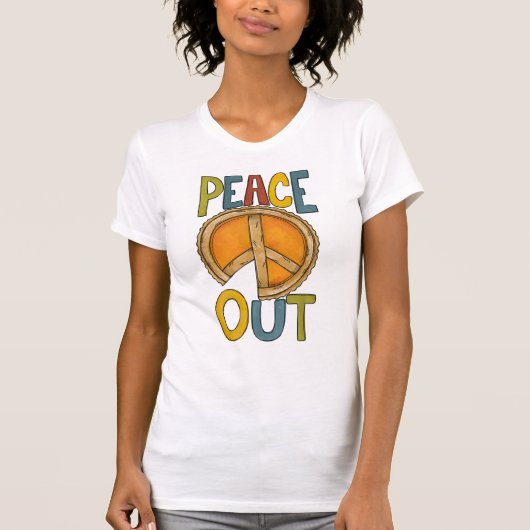 T-shirt Pie Citrouille Peace Out (Devant)