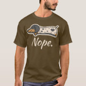 T-shirt Piebald Dachshund Chien Lazy Nope Dachsie Wiener (Devant)