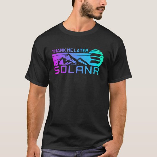 T-shirt Pièce De Crypto Solana Pour Coin De Cryptomonnaie  (Devant)