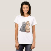 T-shirt pièce de jeu d'échecs Blaireau Cavalier Échecs (Devant entier)