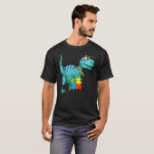 T-shirt Pièce de puzzle de dinosaure T Rex pour la sensibi (Devant entier)