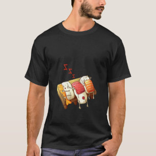 T-shirt Pièce de pyjama de l'aile de Sushi Roll Sleeping W