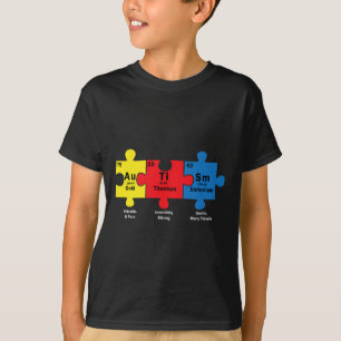 T-shirt Pièce de réflexion Éléments chimiques Cool Autisme