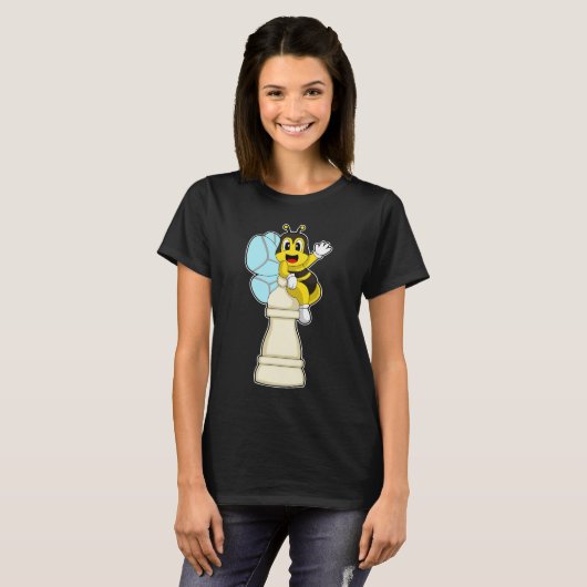 T-shirt Pièce d'échecs Bee Bee Chess (Devant entier)