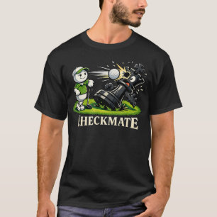 T-shirt Pièce d'échecs de golf drôle Pion Vs