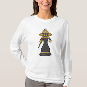 T-shirt Pièce d'échecs King aux échecs avec le personnel